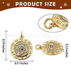 5Pcs Brass Micro Pave Clear Cubic Zirconia Pendants&nbsp;ZIRC-SZ0003-07