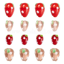 40Pcs Handmade Lampwork 3D Strawberry Beads&nbsp;LAMP-LS0001-10