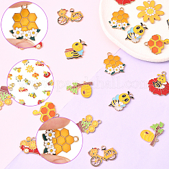 20Pcs 10 Styles Alloy Enamel Pendants&nbsp;ENAM-SC0007-32