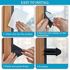 4Pcs 4 Colors Plastic Adhesive Backed Sliding Door Locks&nbsp;KY-GF0001-28