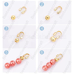 120Pcs 5 Colors Brass Wire Guardian&nbsp;KK-BBC0028-57A