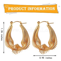 Brass Wire Wrapped Chunky Hoop Earrings for Women&nbsp;JE914A