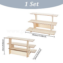 3-Tier Wood Display Riser Racks&nbsp;ODIS-WH0030-207