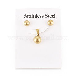 304 Stainless Steel Jewelry Sets&nbsp;SJEW-G075-01G-01