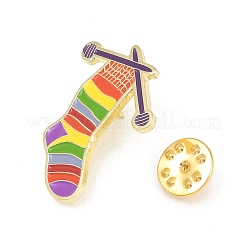 Knitted Sock Enamel Pins&nbsp;JEWB-L027-06G