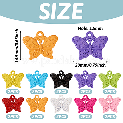 20Pcs 10 Colors Baking Paint Alloy Pendants&nbsp;FIND-TA0002-82