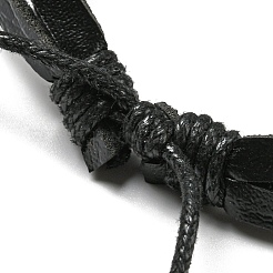 4Pcs 4 Style Adjustable Braided Imitation Leather Cord Bracelets Set&nbsp;BJEW-F458-07