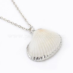 Electroplate Spiral Shell Pendant Necklaces and Dangle Earrings Jewelry Sets&nbsp;SJEW-JS01007-02