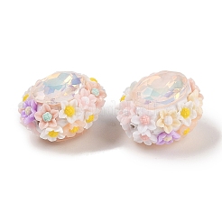 Handmade Luminous Polymer Clay Rhinestone Beads&nbsp;CLAY-H003-05B