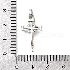 Brass Micro Pave Cubic Zirconia Pendants&nbsp;KK-P336-29P