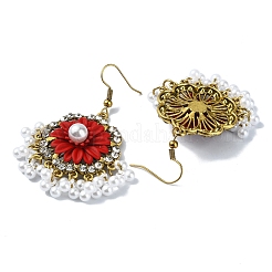 ABS Plastic Pearl & Rhinestone Oval Jewelry Set&nbsp;SJEW-D011-01A-G