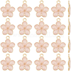 30Pcs Light Gold Plated Alloy Enamel Pendants&nbsp;ENAM-SC0006-75A