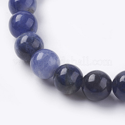 Natural Sodalite Beads Strands&nbsp;G-G515-8mm-07