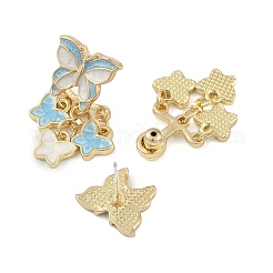 Butterfly Enamel Stud Earrings&nbsp;EJEW-M005-02