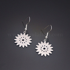 304 Stainless Steel Dangle Earrings for Women&nbsp;WGD83C1-01
