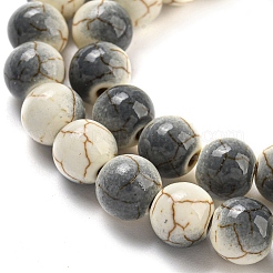 Baking Paint Synthetic Turquoise Beads Strands&nbsp;G-H060-03D