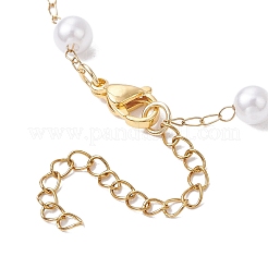 Round ABS Imitation Pearl Beads Link Chain Bracelet Making&nbsp;AJEW-JB01301
