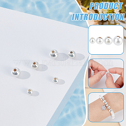 8Pcs 4 Styles 925 Sterling Silver Beads&nbsp;STER-BC0002-13