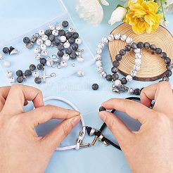 Heart & Round Magnetic Clasp Couple Bracelets DIY Making Kits&nbsp;DIY-SZ0006-27