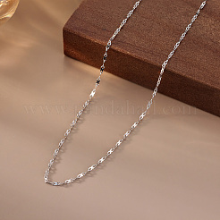 925 Sterling Silver 8 Link Chain Necklaces for Women&nbsp;NJEW-A048-02A-P