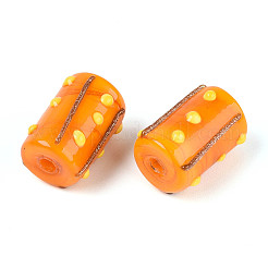 Handmade Gold Foil Glass Bumpy Beads&nbsp;LAMP-ZX003-12-07