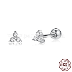 Rhodium Plated 925 Sterling Silver Stud Earring&nbsp;EJEW-BB72109-P-A3