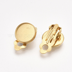 201 Stainless Steel Clip-on Earring Findings&nbsp;X-STAS-T045-34B-G