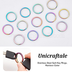 20Pcs 304 Stainless Steel Split Key Rings&nbsp;FIND-UN0003-53