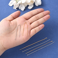 8Pcs 2 Colors Brass Stud Earring Findings&nbsp;KK-FS0001-52