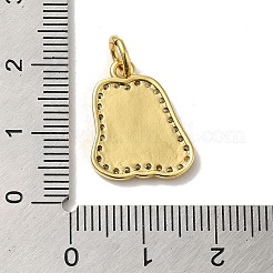 Brass Micro Pave Cubic Zirconia Pendants&nbsp;KK-K354-02G-M