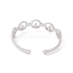 Non-Tarnish 304 Stainless Steel Ring Wrap Open Cuff Ring for Women&nbsp;RJEW-H107-01P