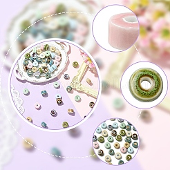 50Pcs 10 Colors Handmade Porcelain Beads&nbsp;PORC-YW0001-66
