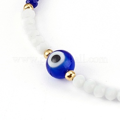 Faceted Glass Beaded Stretch Bracelets&nbsp;BJEW-JB05984-01