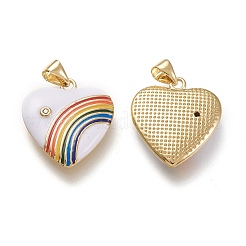 Brass Micro Pave Cubic Zirconia Pendants&nbsp;X-ZIRC-F116-15C-G