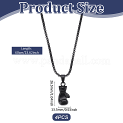 4Pcs Alloy Boxing Gloves Pendant Necklaces&nbsp;NJEW-UN0001-63EB