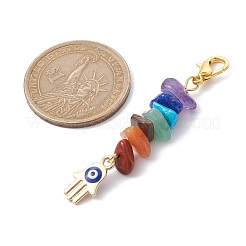 3Pcs 3 Styles Chakra Jewelry Alloy Enamel Pendant Decorations&nbsp;HJEW-JM01683