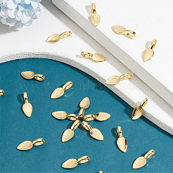 50Pcs Alloy Glue-on Flat Pad Bails&nbsp;FIND-PH0020-14