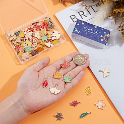 108Pcs 18 Styles Thanksgiving Day Theme Alloy Enamel Pendants&nbsp;ENAM-SC0006-86