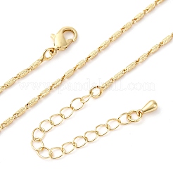 Brass Column Link Chain Necklaces&nbsp;MAK-L045-03G