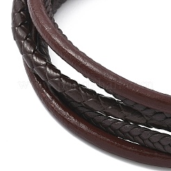 Leather Cord Multi-strand Bracelets&nbsp;BJEW-K141-29B