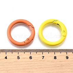 Spray Painted Alloy Spring Gate Rings&nbsp;PALLOY-A022-01B