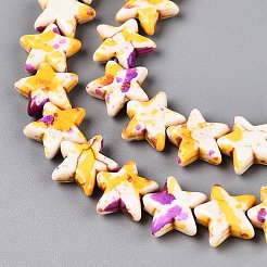 Spray Painted Synthetic Turquoise Beads Strands&nbsp;UNKW-T001-11