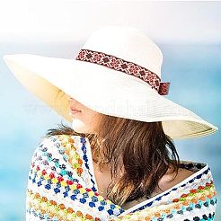 Ethnic Style Polyester Ribbon&nbsp;OCOR-WH0077-37B