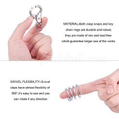 Iron Swivel Clasps with Key Rings&nbsp;IFIN-PH0023-12P