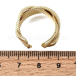 Brass Cuff Open Rings for Women&nbsp;RJEW-F215-11G