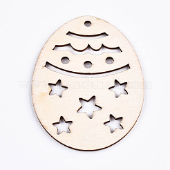 Undyed Natural Wooden Big Pendants&nbsp;WOOD-S058-009