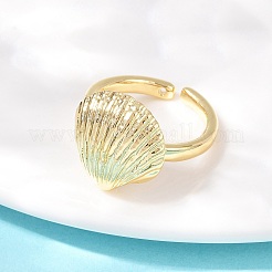 Ocean Theme Brass Cuff Rings&nbsp;RJEW-C135-01G-07