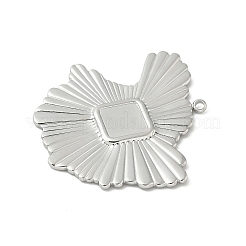 304 Stainless Steel Pendant Cabochon Settings&nbsp;STAS-L293-05P
