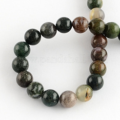 Natural Indian Agate Gemstone Bead Strands&nbsp;G-R201-8mm