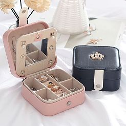 PU Imitation Leather Jewelry Organizer Box&nbsp;X1-CON-P016-A01